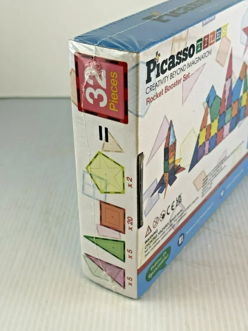 NIB Sealed PicassoTiles Rocket Booster 32pc Magnetic STEAM Building Toy Set